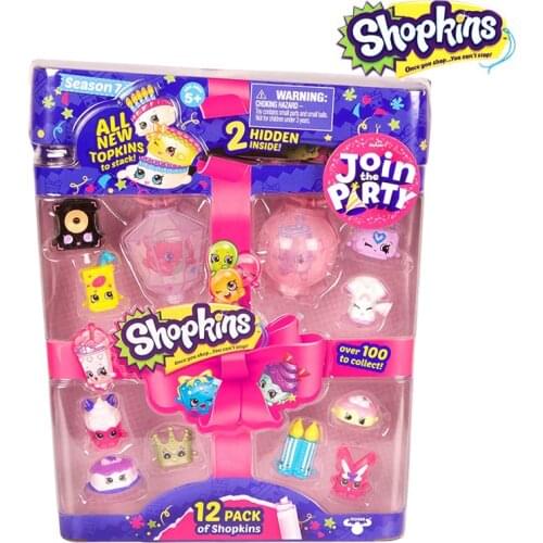 Shopkins Join The Party 12 Pack Toy Set 12 Mini Packages Fashion Birthday Surprise Gift for Kids