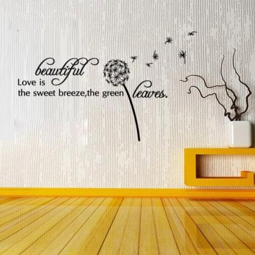 Dandelion Stickers Wall Sticker Wall Art Bedroom Decor Wall Stickers Home Decor Living Room Home Decoration Accessories