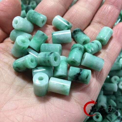Natural Myanmar green jade beads DIY 100% real green jade bracelets jade gift real jade bead bangle bracelets for women 13mm