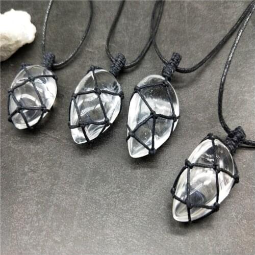 Raw Natural White Crystal Pendant Chunk Point Quartz Cluster Rock Gravel Degaussing Radiation Pendant And Minerals Chakra Healed