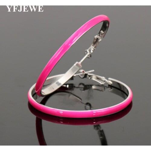YFJEWE New popular earrings manufacturers selling 5.5 cm fluorescent color color female sexy earrings for women girls Gift #E034