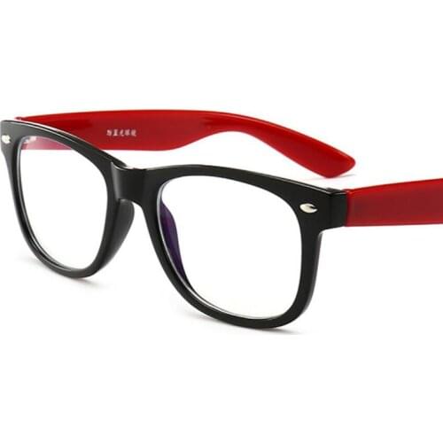 Anti blue Light Glasses Men Retro Square Computer Glasses Classic Brand Red Eyeglasses Frame Transparent Glasses Women
