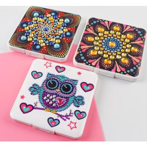 DIY Diamond Painting Craft Mask Storage Box Rhinestone DIY Decorative Mask Case Plastic Dustproof Dot Drill Craft Mask Holder