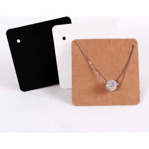 50pcs 5x5cm Necklace and Earrings Display Cards Earring Card Holder Necklace Tags Displaying Hanger for Hanging Necklaces