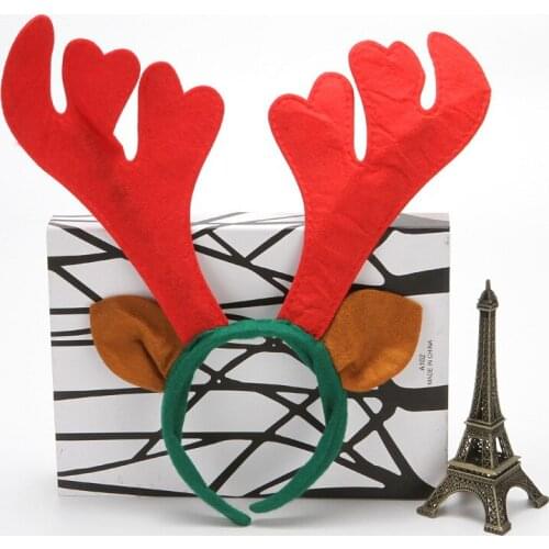 1pcs Christmas Headband for Kids Adult Christmas Deer Ears Christmas Party Deals Novelty Santa Xmas Hair Band Clasp Headwear