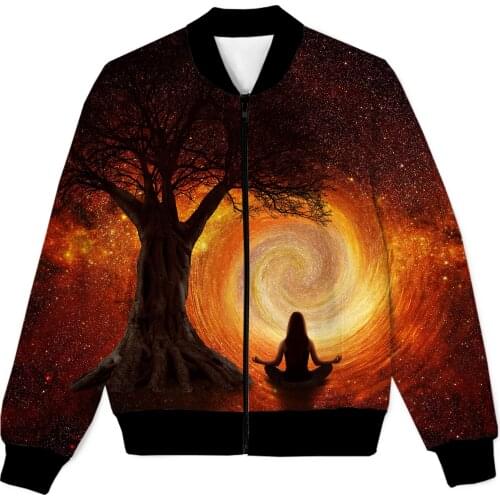 REAL American SIZE Elevated Queen - Universe Manifesting Sublimation Print Zipper Up Jacket Plus SIze 4XL 5XL 6XL