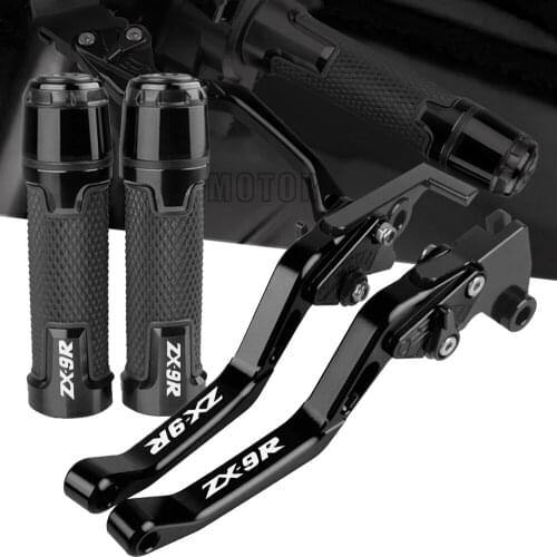 For KAWASAKI ZX9R 1998 1999 Motorcycle CNC Adjustable Brake Clutch Levers Handlebar Knobs 7/8'' 22MM Hand Handle Bar Grips Ends