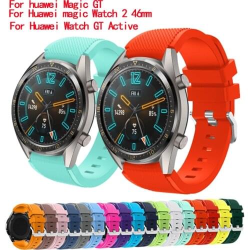 22mm Watch band for Huawei observation GT Bracelet Silicone Strap for Huawei magicians sports gear S3 clock watch Wrist Strap