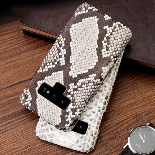 Luxury Phone Cases For Samsung Galaxy S6 S7 S8 S9 S10 Plus Real Python Skin Case For Note 8 9 A5 A7 A8 2018 J3 J5 J7 2017 case