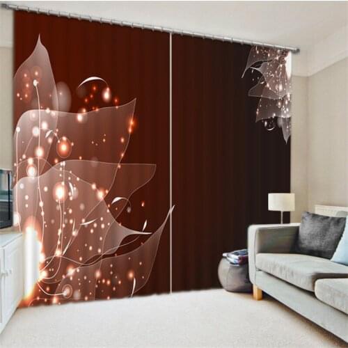 Kitchen Window Curtains Luxury Blackout Living Room Bedroom Drapes Cortina Rideaux Customized size Transparent flower pillowcase