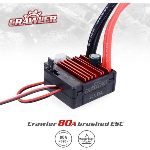 Surpass Hobby Waterproof 80A ESC for 540 550 Brushed Motor for tamiya Kyosho TRAXXAS WLtoys 1/10 Crawler RC Car