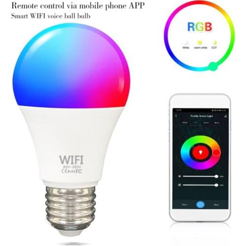 WiFi Smart Light Bulb 9W B22 E27 LED Light Dimmable RGB Color Timer Function Lamp Tuya Smart Home Work With Alexa Google Home