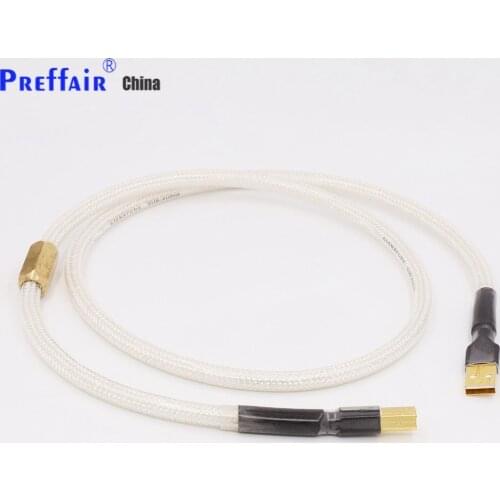 Preffair X407 Silver plated QED Hifi usb Cable High Quality 6N OCC Type A-B DAC Data USB Cable