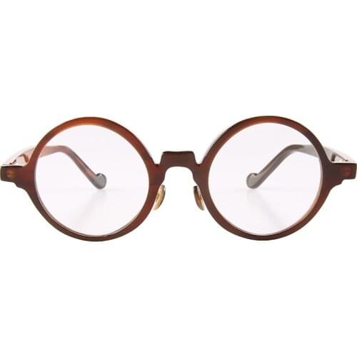 High level good quality big large round coffee brown handmade Indian horn frame sunglasses glasses spectacles eyeglasses