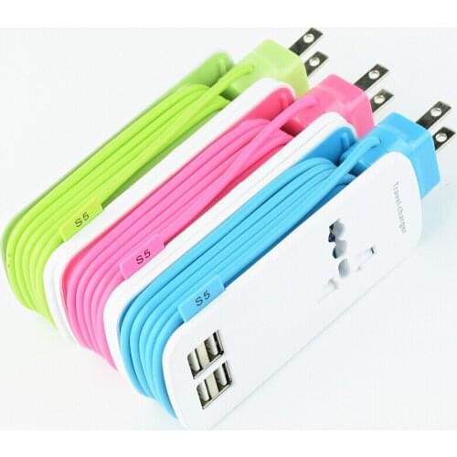 4 USB Extension Socket Charging Station for Phone 4.5A 3 Surge Protector EU US UK AU Socket 1.5M Cord Universal Power Strip