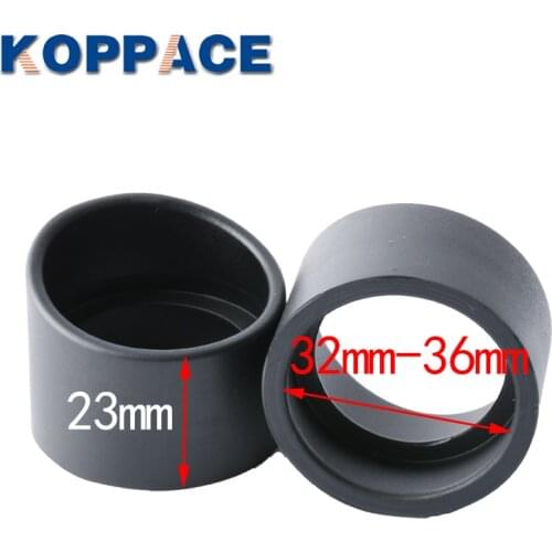 KOPPACE 2pcs for 32-36mm Stereo Microscope Eye Guards Binocular Bevel Angle Rubber Eyepiece Eye Guards Cups Shield