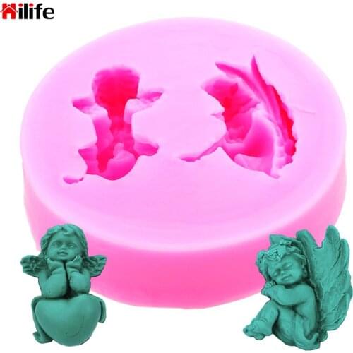 Creative Cake Mold Angel Baby Cake Mould Cute Kid Cake Mold Fondant Biscuit Cake Decoration Silicone Mould