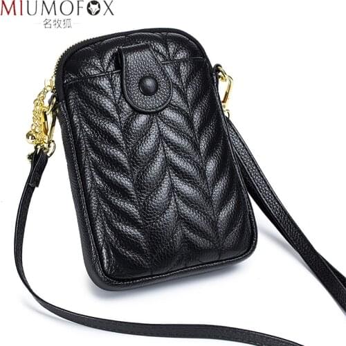 Woman Phone Bag Genuine Leather Crossbody Bag Ladies Clutch Bags Fashion Trend Women Handbag Messenger Bag versatile brand Bag