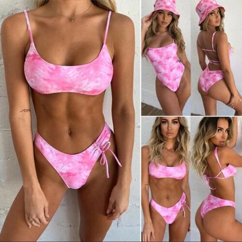 Women Pink Bikinis Sexy Bandage One Piece Backless Swimsuit Female Bathing Suits Bodysuit Beachwear 2020 New Swimsuit Monokini