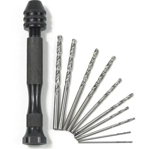 49Pcs Woodworking Precision Pin Vise Hobby Drill Bits with Model Twist Hand Drill Bits Set for DIY Drilling Tool Accessories