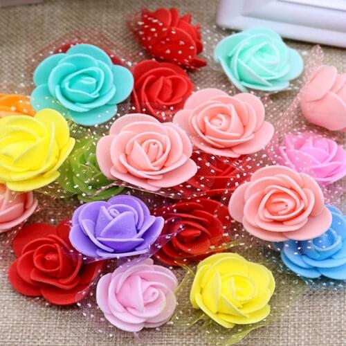 11 colors PE Artificial Rose head flowers VIVID foam Fake flowers Decoration home Wedding Party Handmade DIY flowers 10pcs