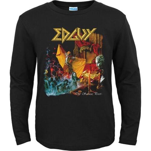 16 designs Edguy Joker Rock Fashion Brand men women full long sleeves shirt heavy Metal Punk Gothic style fitness skateboard