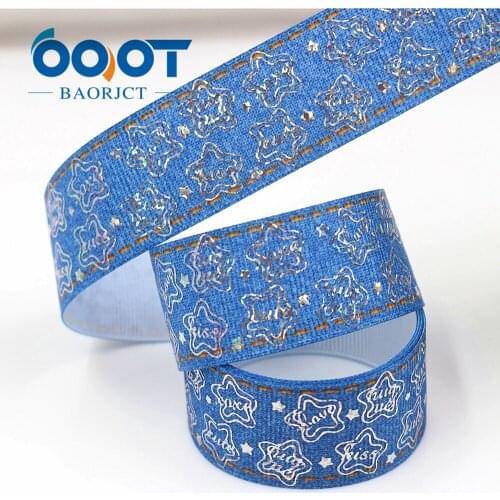 392, 1'' Love star Laser Silve printed ribbon,10yrds DIY Hair Bow Wedding Festival Home Party Birthday Decorations Gift Packing