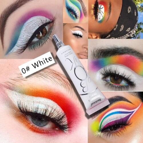 6 Colors White Dark Eye Shadow Base Cream Eye Concealer Easy To Color Base Makeup 24 Hours Waterproof Matte Eyeshadow Primer