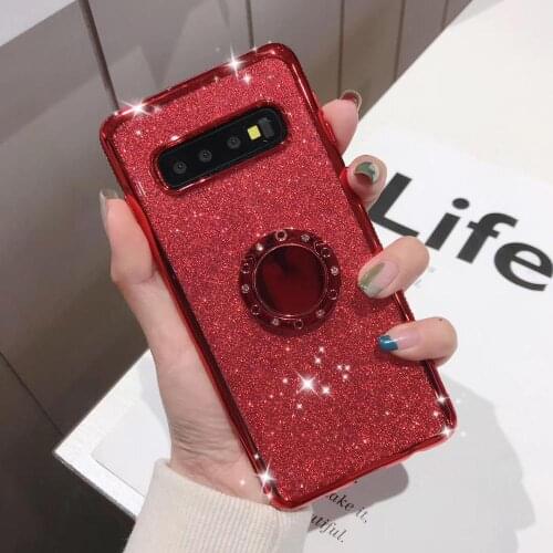 2 In 1 Diamond Magnetic Car Holder Ring Bracket Bling Glitter Case Cover For Samsung Galaxy Note 10 9 8 S20 Ultra S10E/9/8 Plus