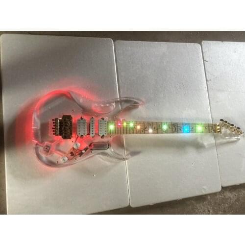 Electric guitar / colorful light + multi color light conversion LED light high end double shake vibrato Guitar / China Electric