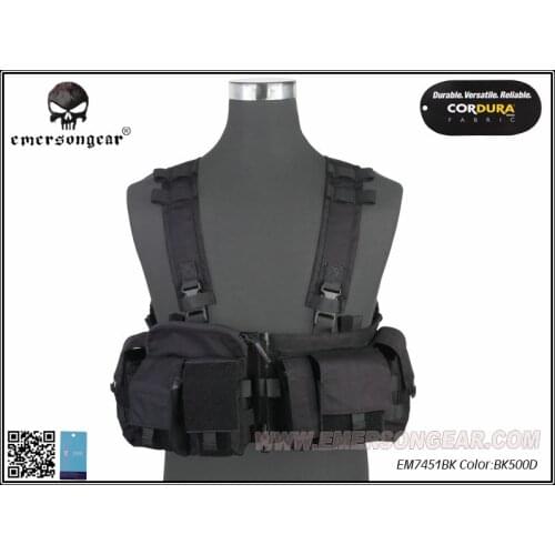 EMERSON UW Gen V Split Front Chest Rig Airsoft Military Combat Vest EM7451 Black
