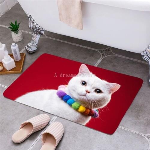 Animal Cat Carpet Flannel Anti-slip Girls Bedroom Area Rugs Child Play Floor Mat Cartoon Living Room Carpets Home Decoration