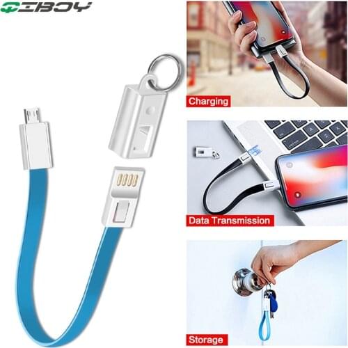 Short Keychain Cable USB Type c Cable Sync Data Cord Micro usb Charge Adapter Portable Power Bank line for Samsung huawei xiaomi