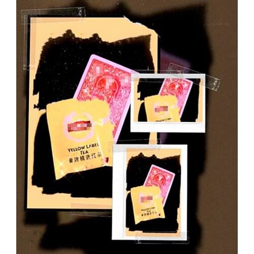 Card to Tea Bag Magic Tricks Playing Card Appearing in Tea Bag Close Up Street Illusion Gimmick Mentalism Puzzle Toy Magia Card