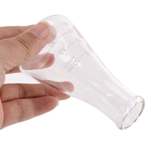 1pc 50ml Clear Lab Conical Flask Glass Scientific Safe Glassware Laboratory School Research Supply Glass Erlenmeyer Flask