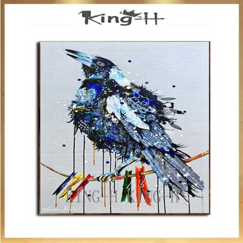 Pure art collection hand-painted flying birds animal oil painting I birds modern hotel villa clubhouse decorated hall