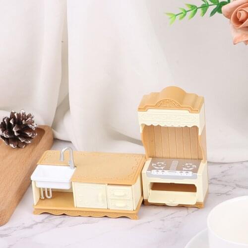 1:12 Dollhouse Miniature Water Tank Cooking Bench Cupboard Kitchen Accessories Dollhouse Decor