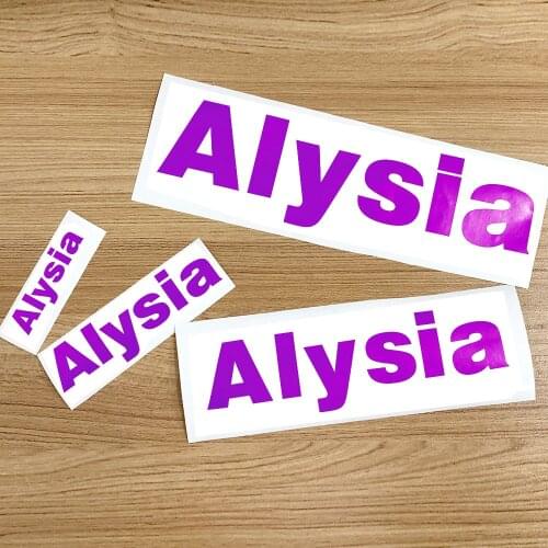 1Pcs Purple Vinyl Custom Name Cuting Sticker Personalised PVC Label Waterproof Name Tags For Water Bottle Lanch Box Room Door