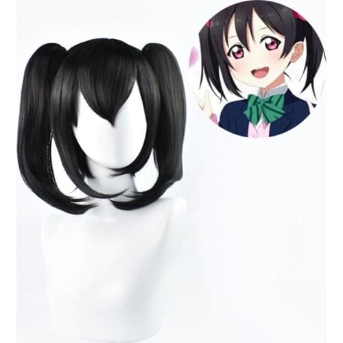 LoveLive Vector Ze Nicole Wig Cosplay Fake Hair Figure Modeling Head Set Double Ponytail Cosplay Anime Wig