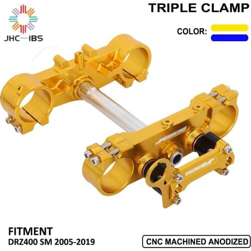 Motorcycle Triple Tree Clamps Steering Stem And Clamp Riser Adaptor For SUZUKI DRZ400 SM DRZ400SM 2005 2006 2007 2008 2009 -2019