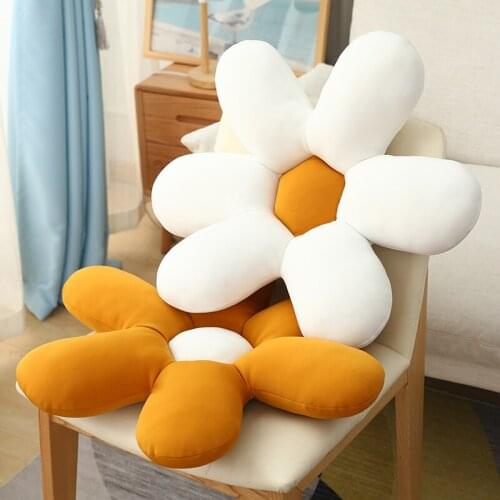 Cartoon Flowers Cushion Plush Toys Cute Soft Stuffed Tulip Flower Sofa Chair Bed Pillow Floor Mat Girls Room Decorative Gift