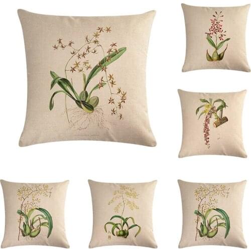 Cartoon Flower Flowers Butterfly Ladybug Lane Bird Wren Cushion Cover Pillow Case ZY30
