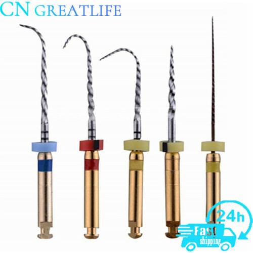 Niti Heat Activation Endodontic Files Gold Rotary File Dental Rotary File for Root Canal Cleaning Heat Activate