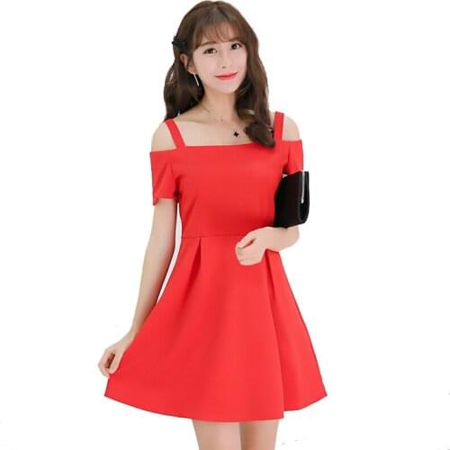 Spring Summer Party Dress 2019 Women Sexy Mini Dresses Elegant Dress printing Brand Female strapless cascading ruffle black red