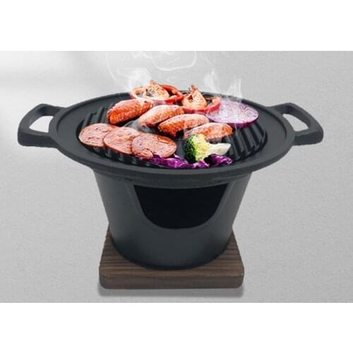 Portable bbq grill Household double man table top barbecue grills BBQ Korean cuisine non-stick barbecue dish Hotel teppanyaki 21