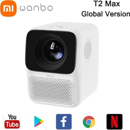 Global Version Wanbo T2 MAX LCD Projector LED Support Vertical keystone Correction Portable Mini Home Theater Xiomi Projector
