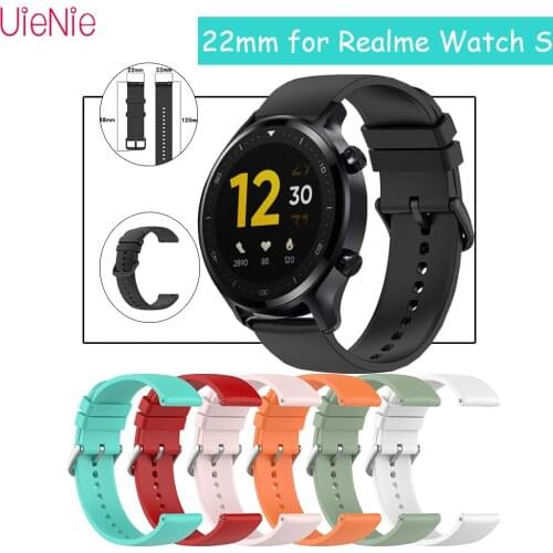 New Fashion Silicone 22mm Watchband For Realme Watch 2/PRO Color Strap Sport Smart Wristband For Realme Watch S Bracelet Belt