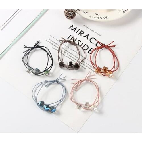 1PCS 2018 Hair Accessories 3in1 crystal Elastic Rubber Bands Ring Headwear Girl Elastic Hair Band Ponytail Holder Scrunchy Rope