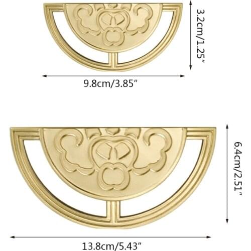 Retro Cabinet Cupboard Pulls Half Circle Moon Wardrobe Handle Bedroom Kitchen Drawer Door Pulls with Mounting Screws