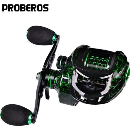 PROBEROS Fishing Reel 7.2:1 High Speed Magnetic Brake System Carbon Fiber Fishing Wheel 10kg Max Drag Baitcasting Reel Pesca